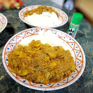 実山椒で★和風キーマカレー